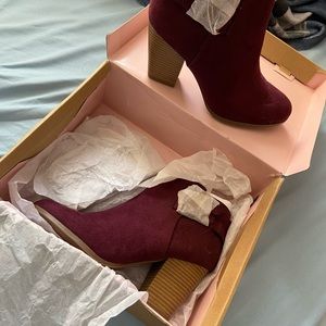 Burgundy Booties